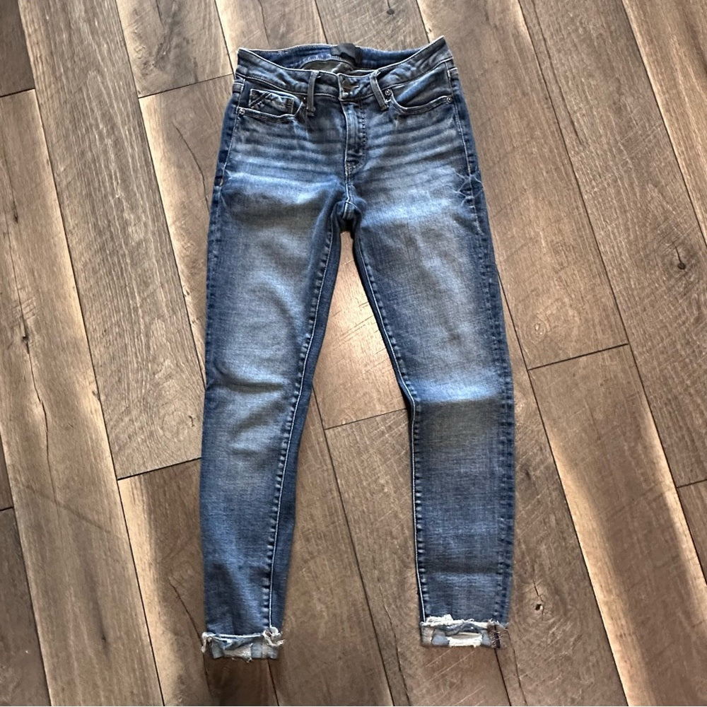 Buckle Black Ankle Skinny Jeans