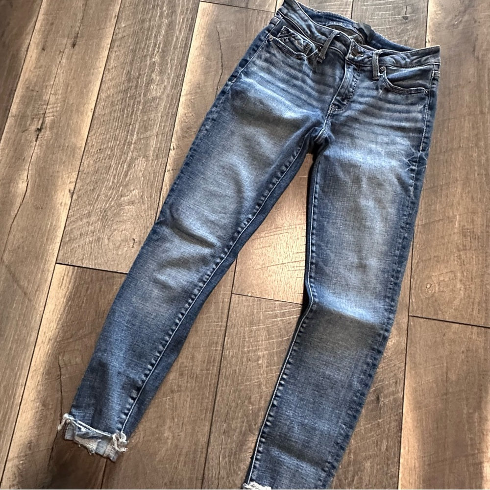 Buckle Black Ankle Skinny Jeans