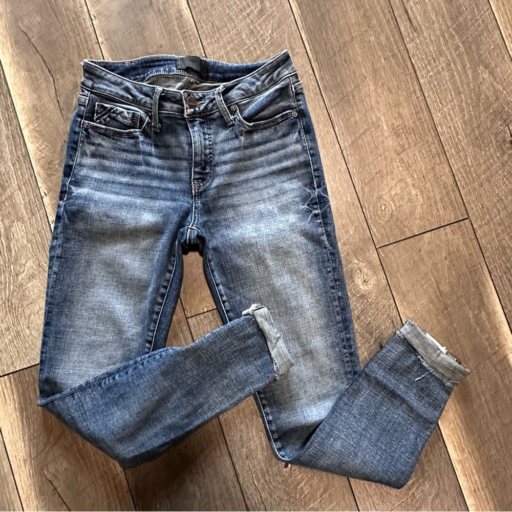 Buckle Black Ankle Skinny Jeans