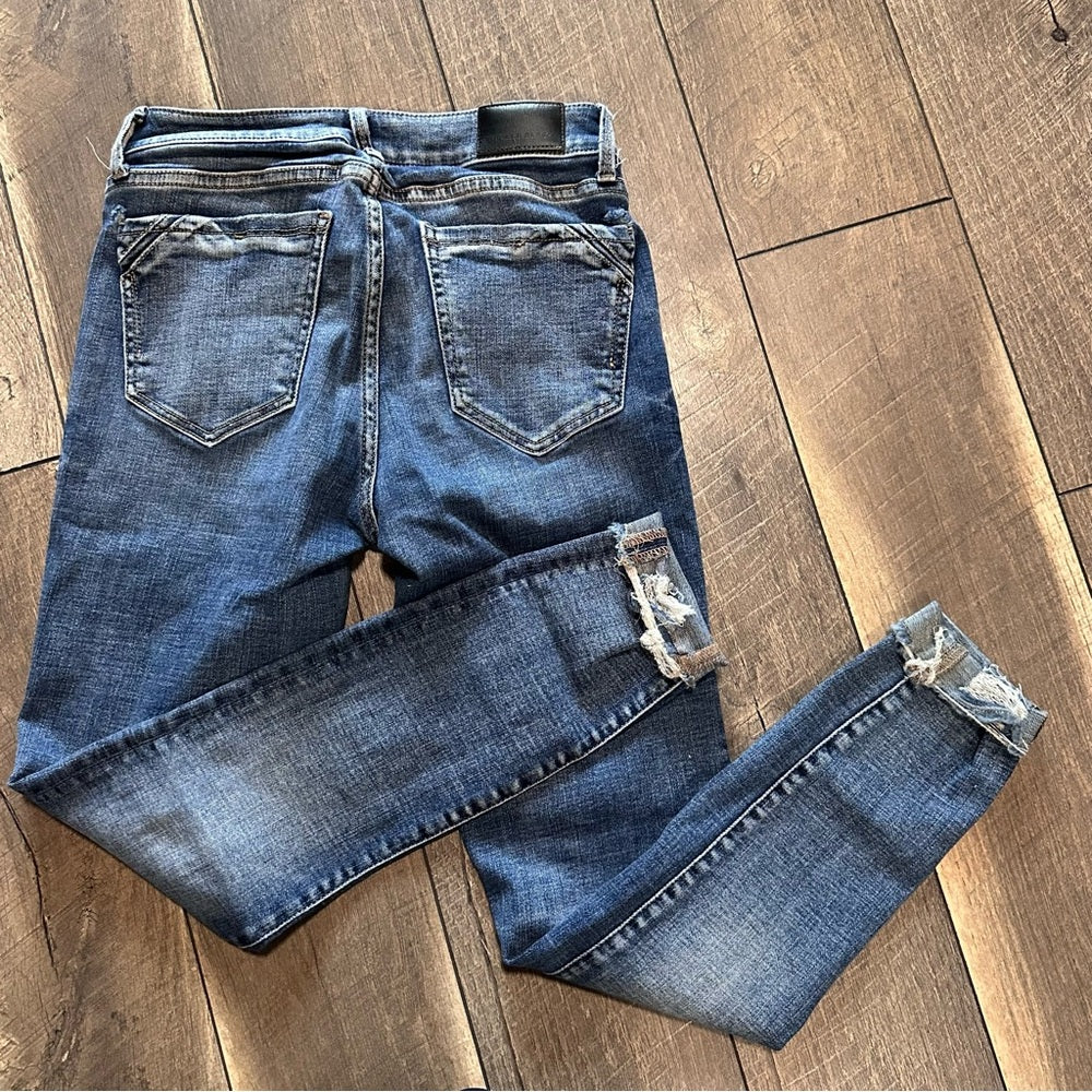 Buckle Black Ankle Skinny Jeans