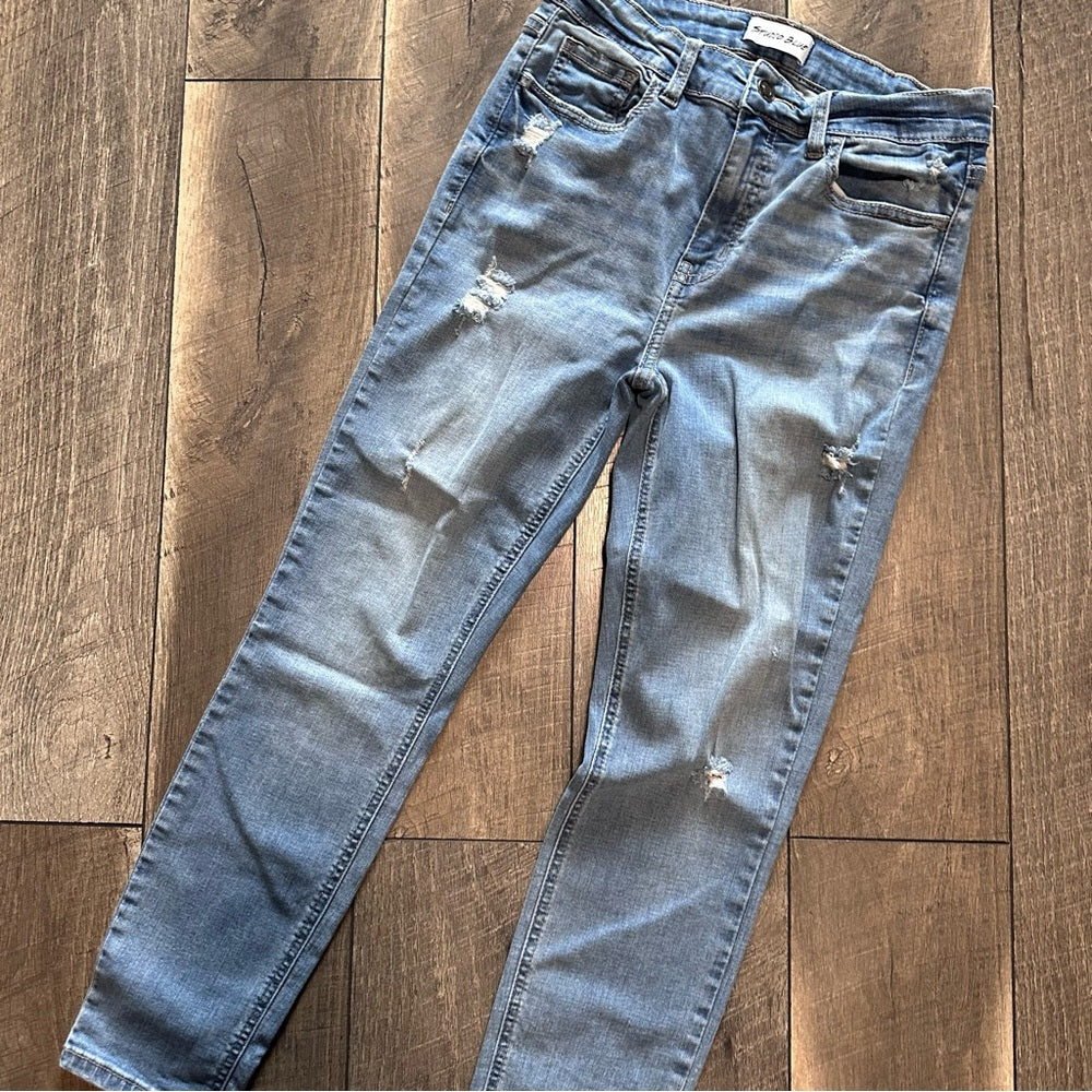 Studio Blue Hi Rise Ankle Skinny Jeans