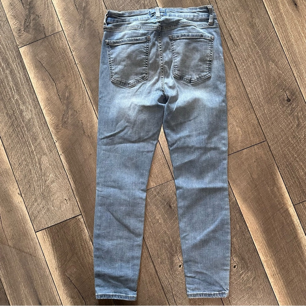 Studio Blue Hi Rise Ankle Skinny Jeans