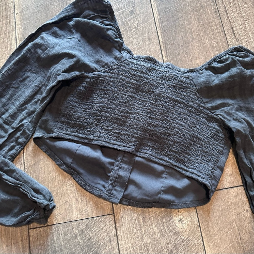 American Eagle Corset Long Sleeve Top