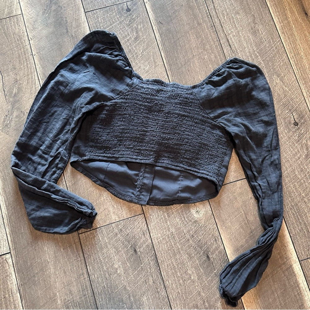 American Eagle Corset Long Sleeve Top