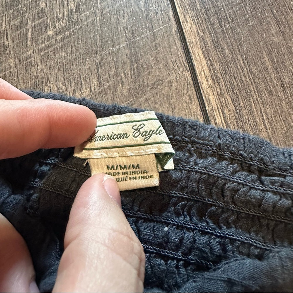 American Eagle Corset Long Sleeve Top