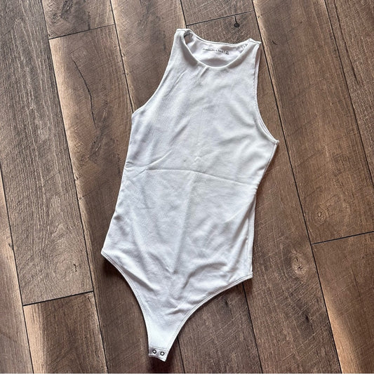 Abercrombie & Fitch Powder Blue Ribbed High Neck Bodysuit