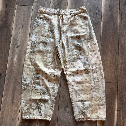 Miou Musse Barrel Floral Patchwork Pants