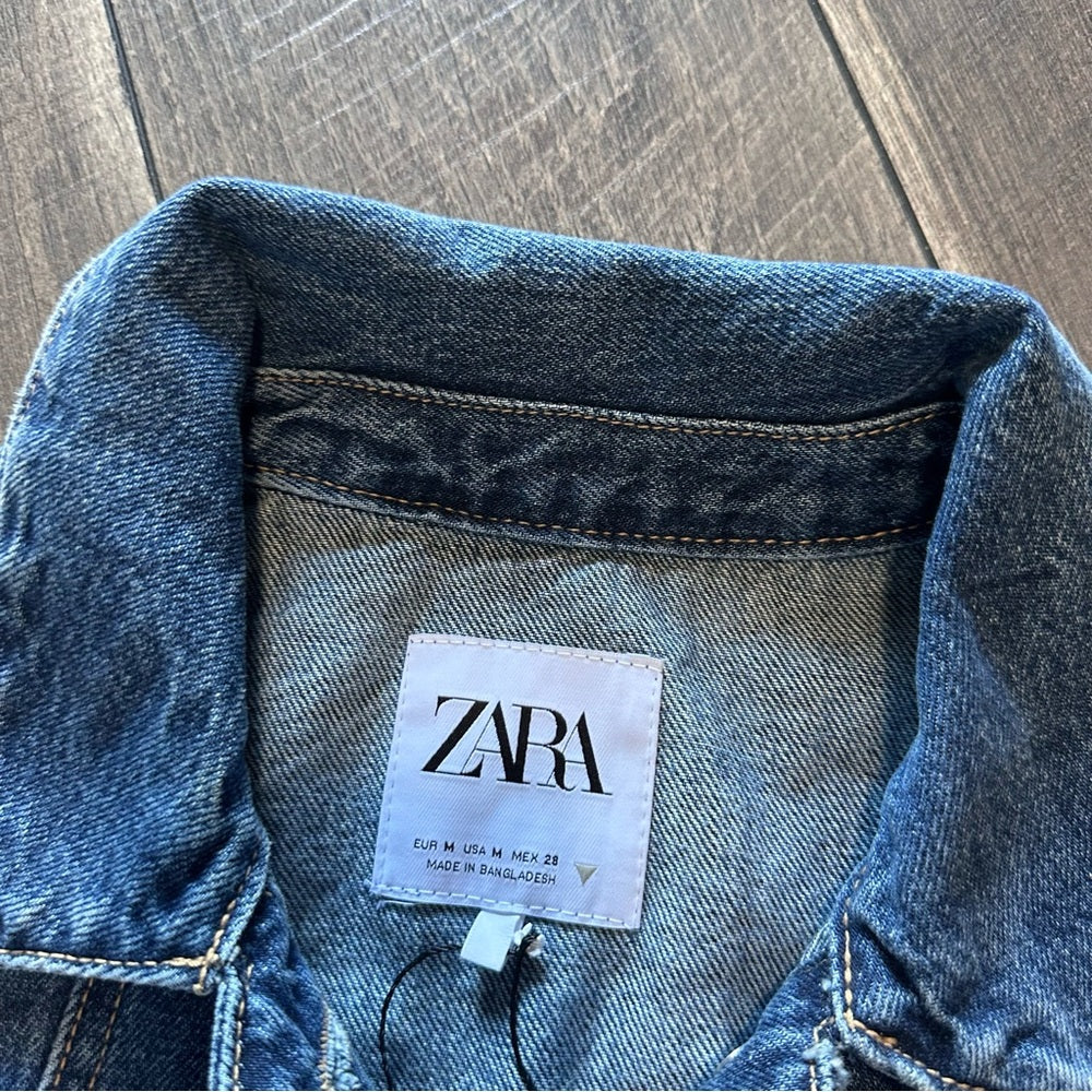 Zara Denim Button Down Jacket