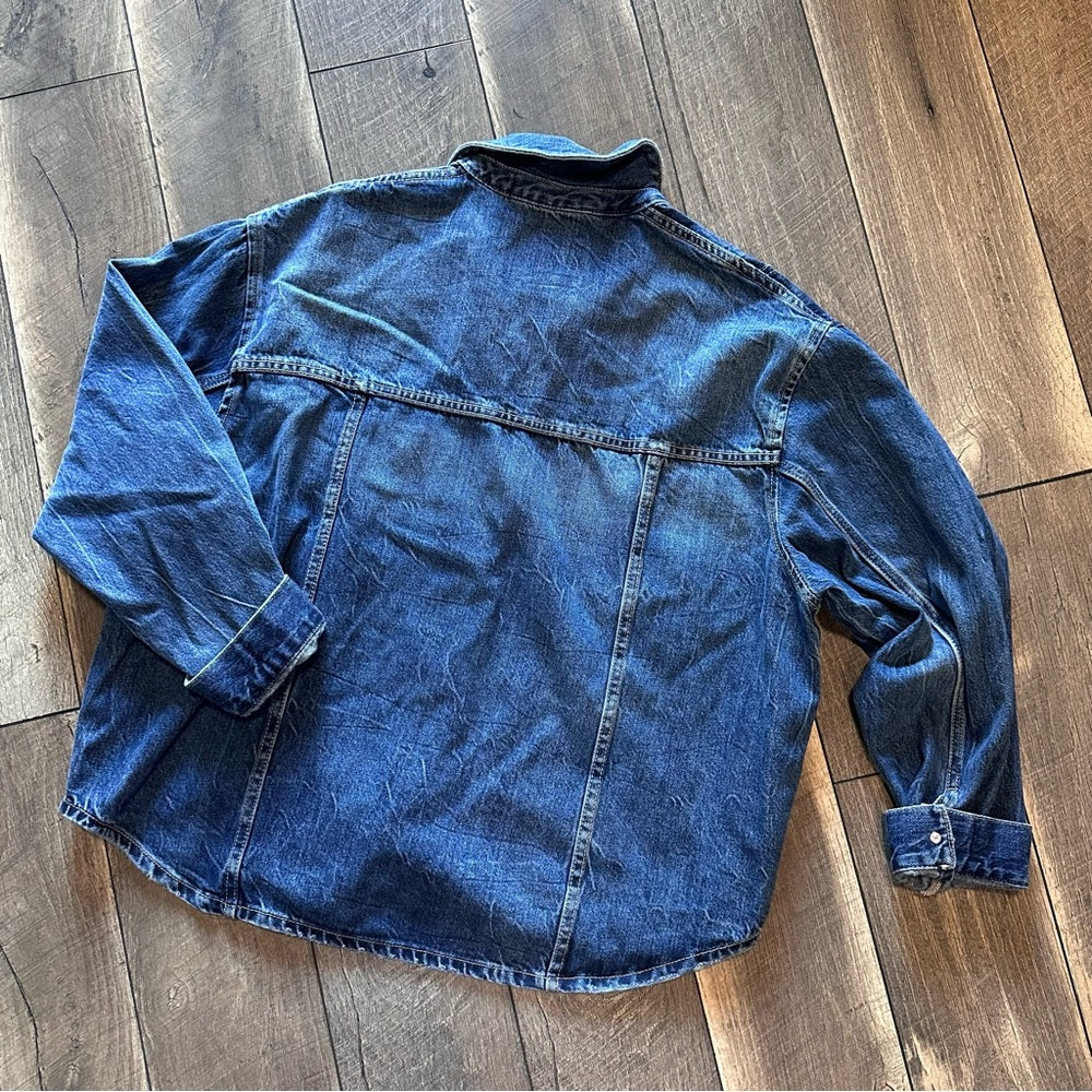 Zara Denim Button Down Jacket