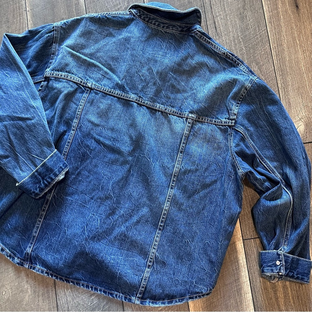 Zara Denim Button Down Jacket