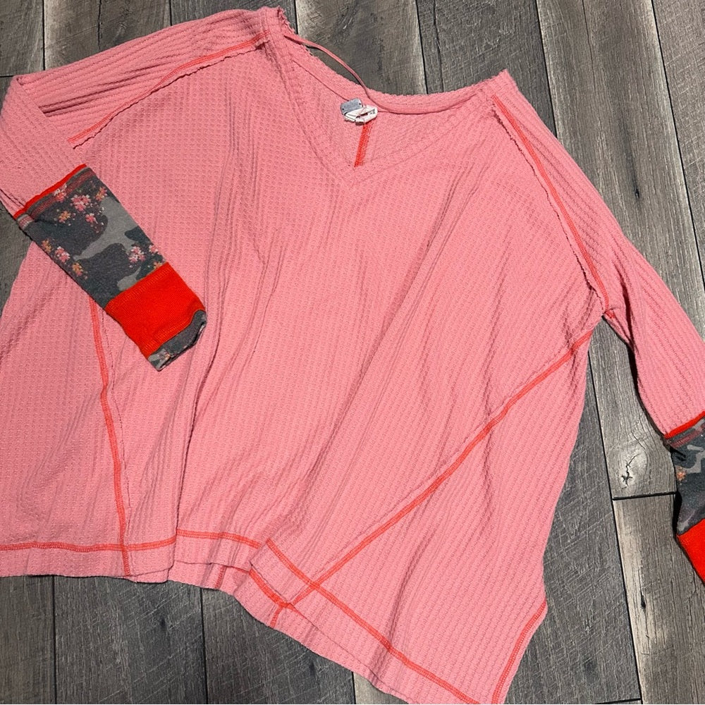 We the Free Waffleknit Long Sleeve Top