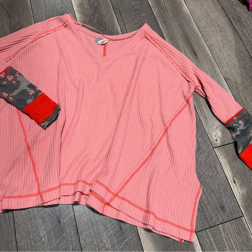 We the Free Waffleknit Long Sleeve Top