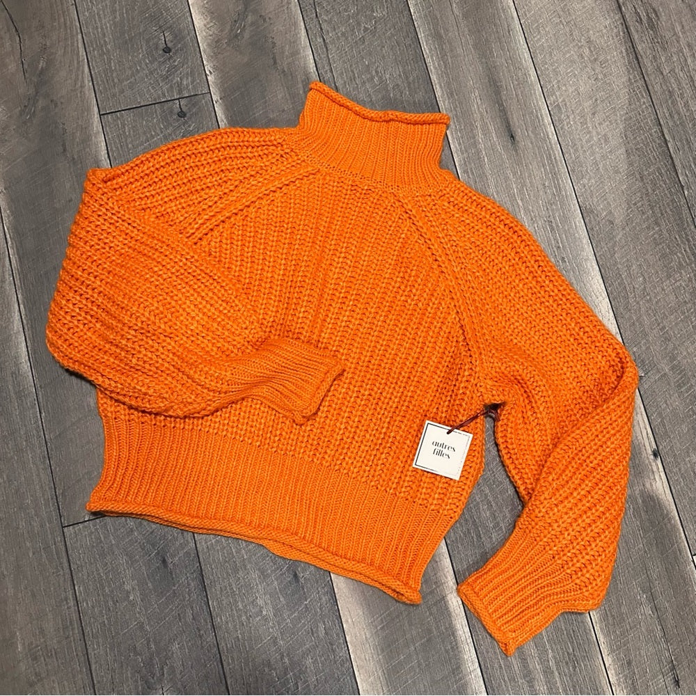 Autres Filles Turtleneck Chunky Knit Sweater