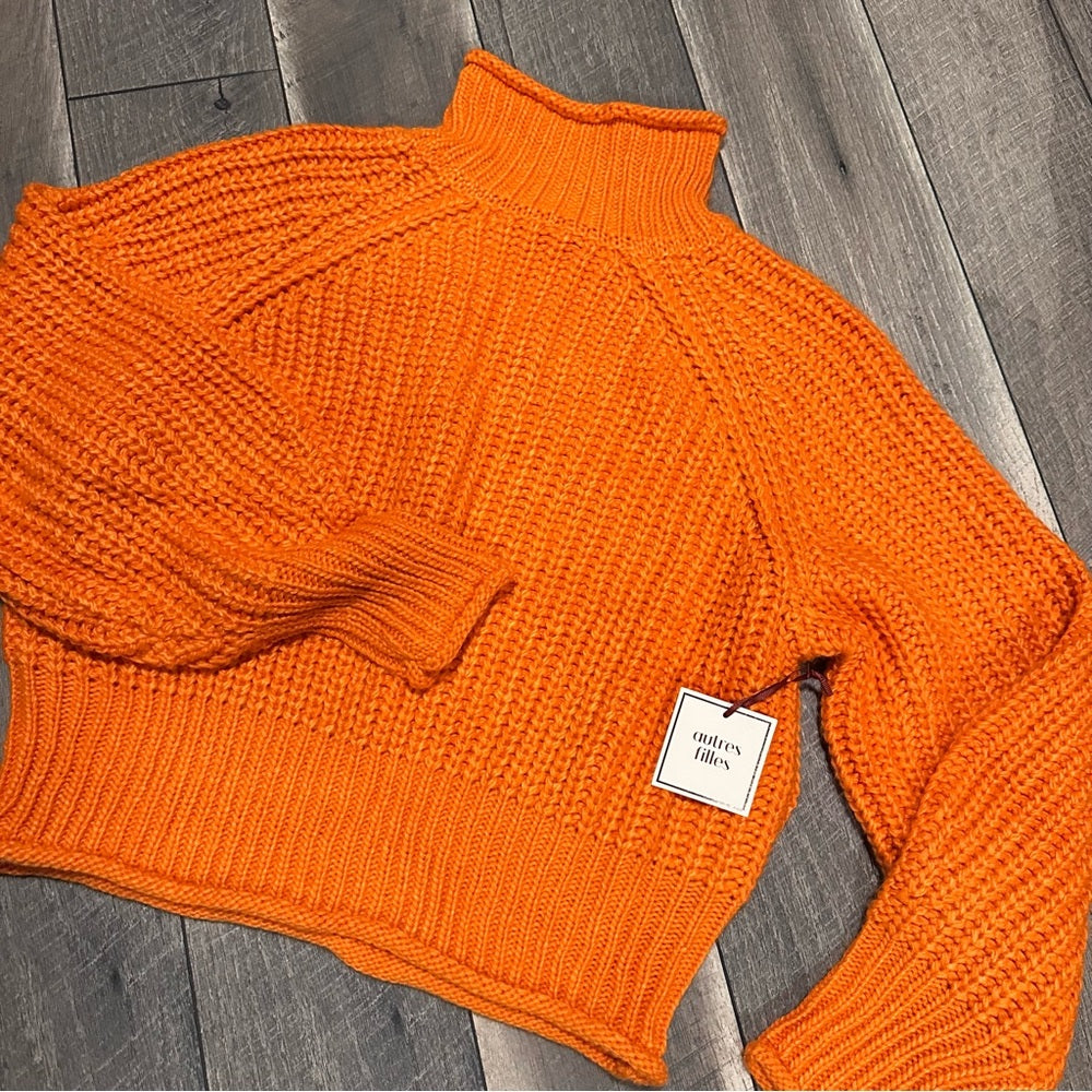 Autres Filles Turtleneck Chunky Knit Sweater