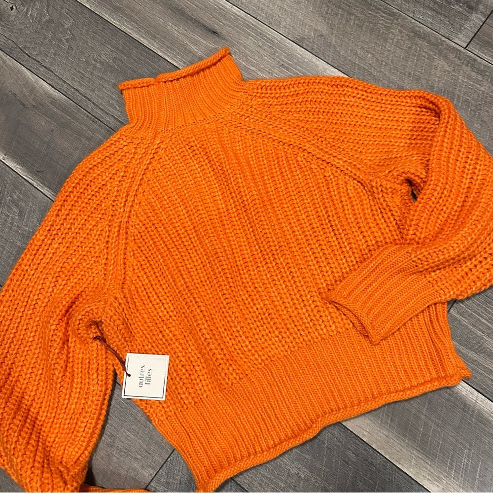 Autres Filles Turtleneck Chunky Knit Sweater