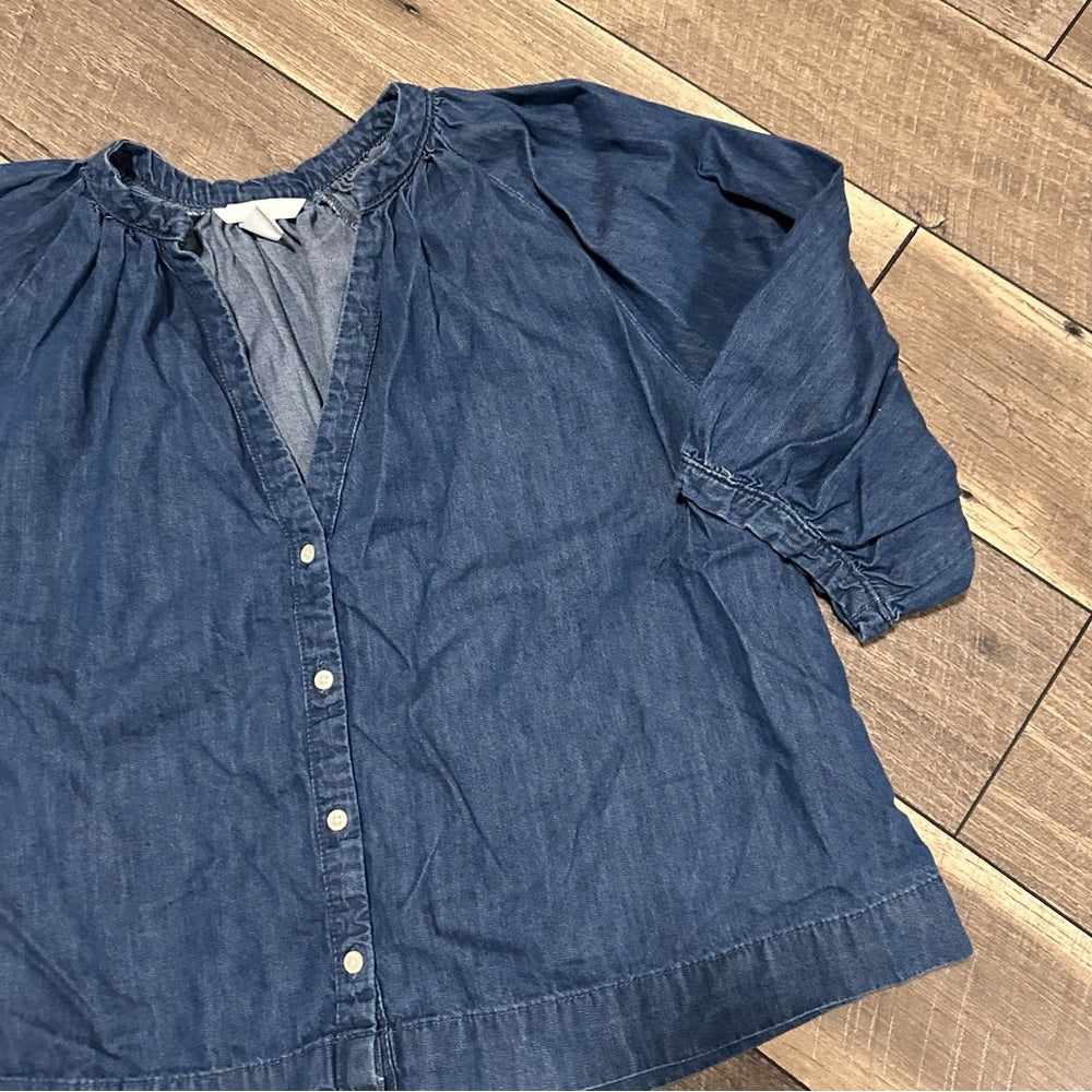 H&M Soft Denim Short Sleeve Top