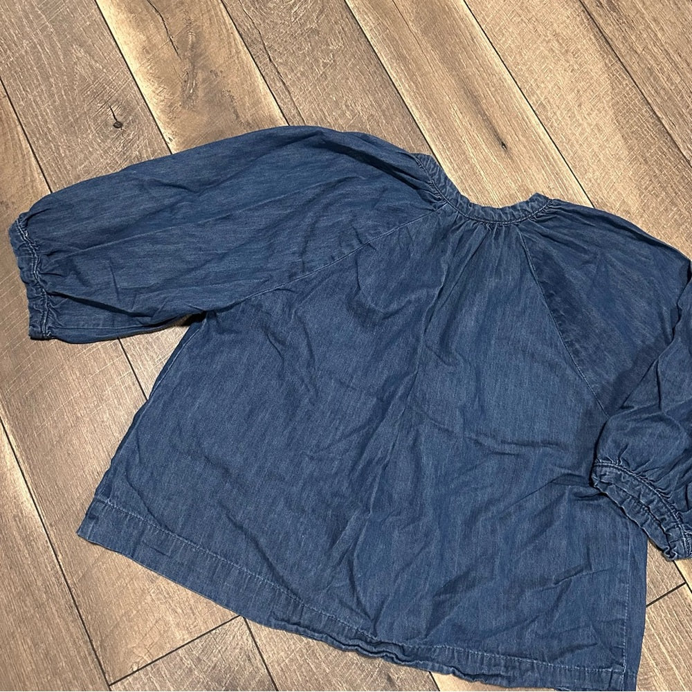 H&M Soft Denim Short Sleeve Top