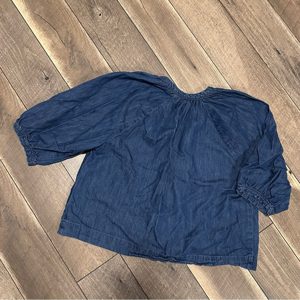 H&M Soft Denim Short Sleeve Top