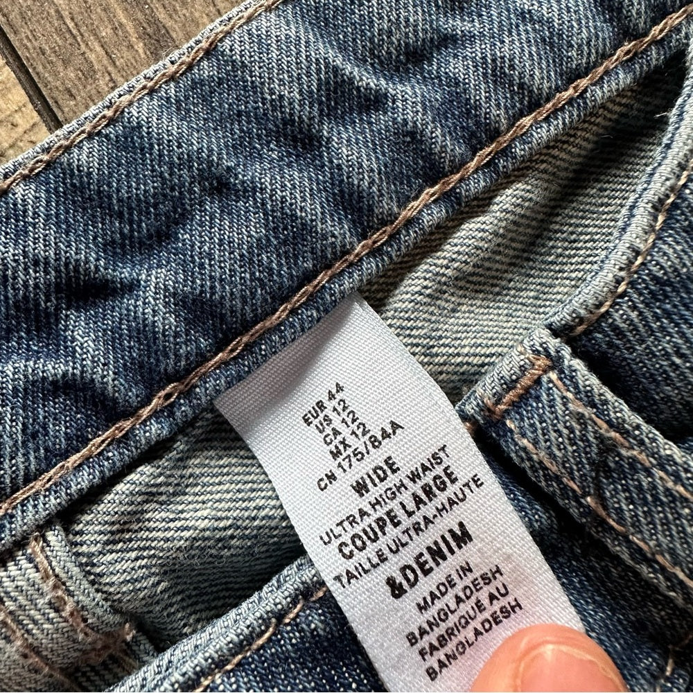 &Denim Ultra Hi Rise Wide Leg Jeans