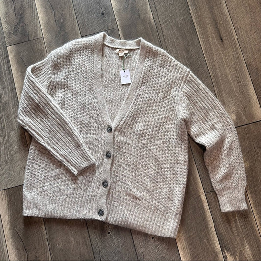AE77 Oversized Button Down Sweater