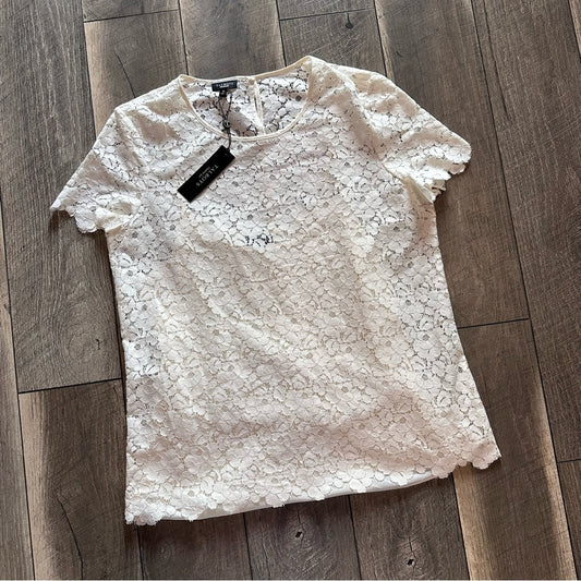Talbots Lace Short Sleeve Top