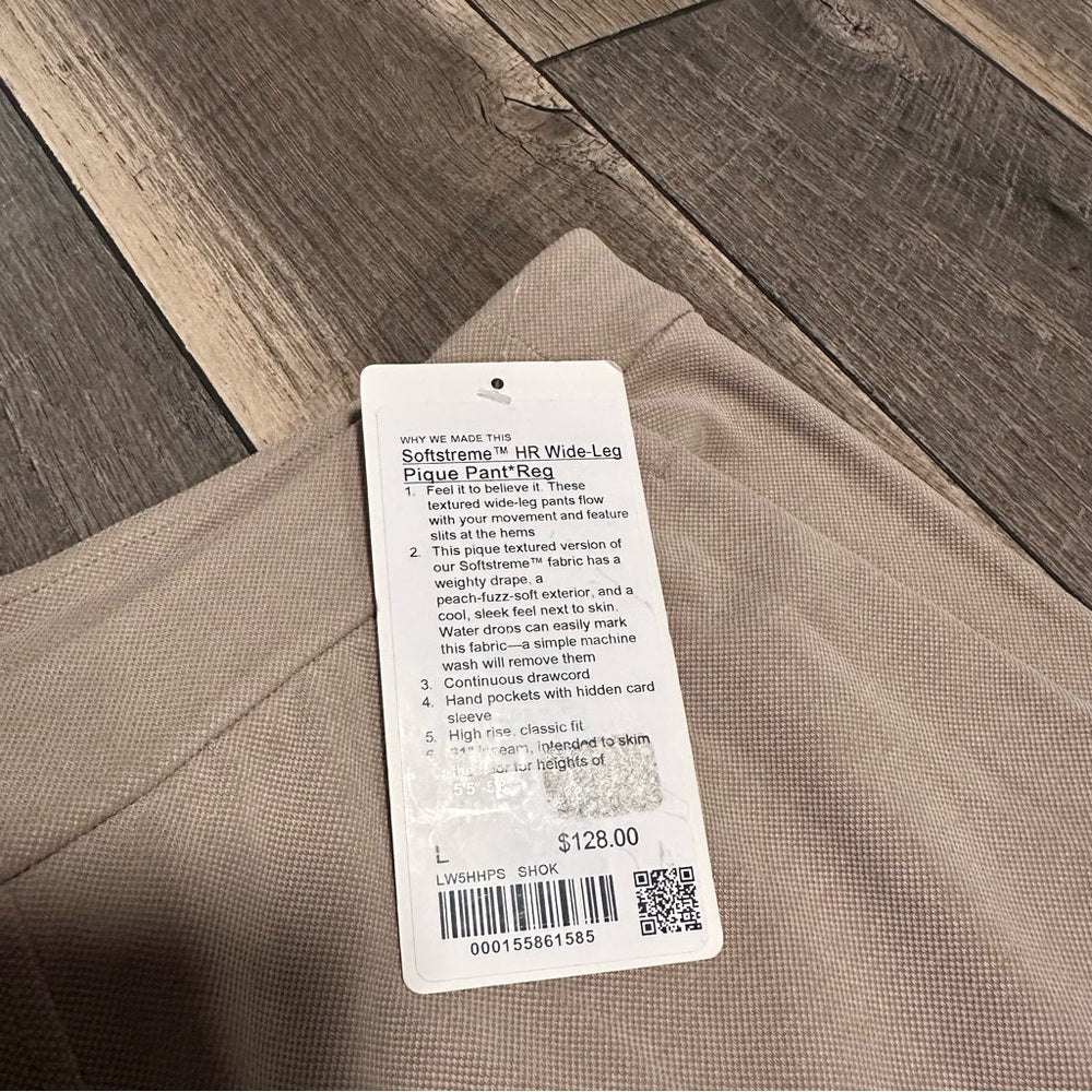 Lululemon Softstreme High-Rise Wide-Leg Pique Pant *Regular