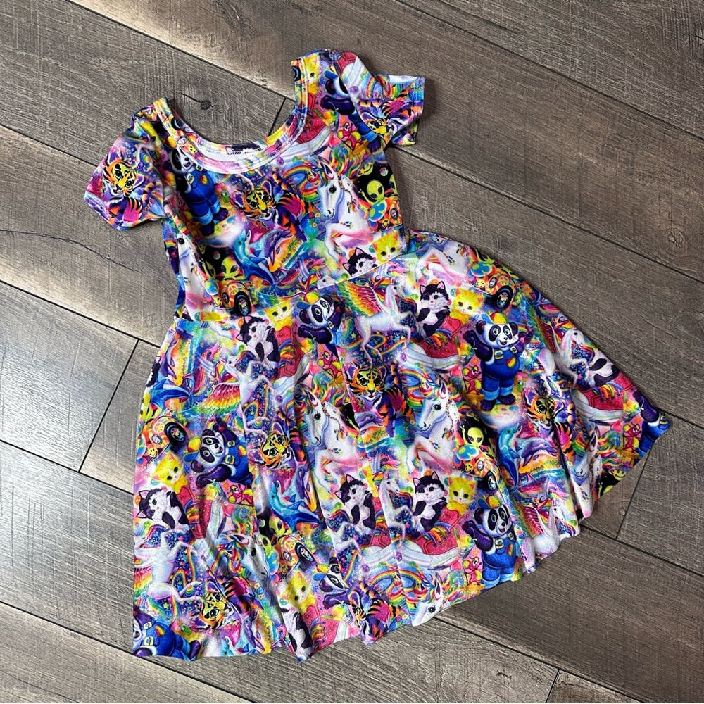Wild Rich Kids Lisa Frank Crushed Velour Dress