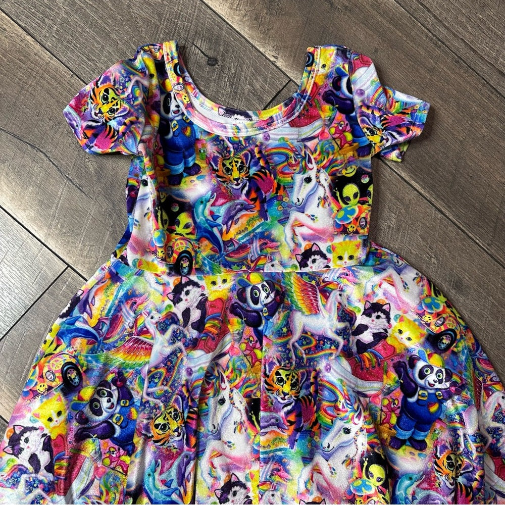 Wild Rich Kids Lisa Frank Crushed Velour Dress