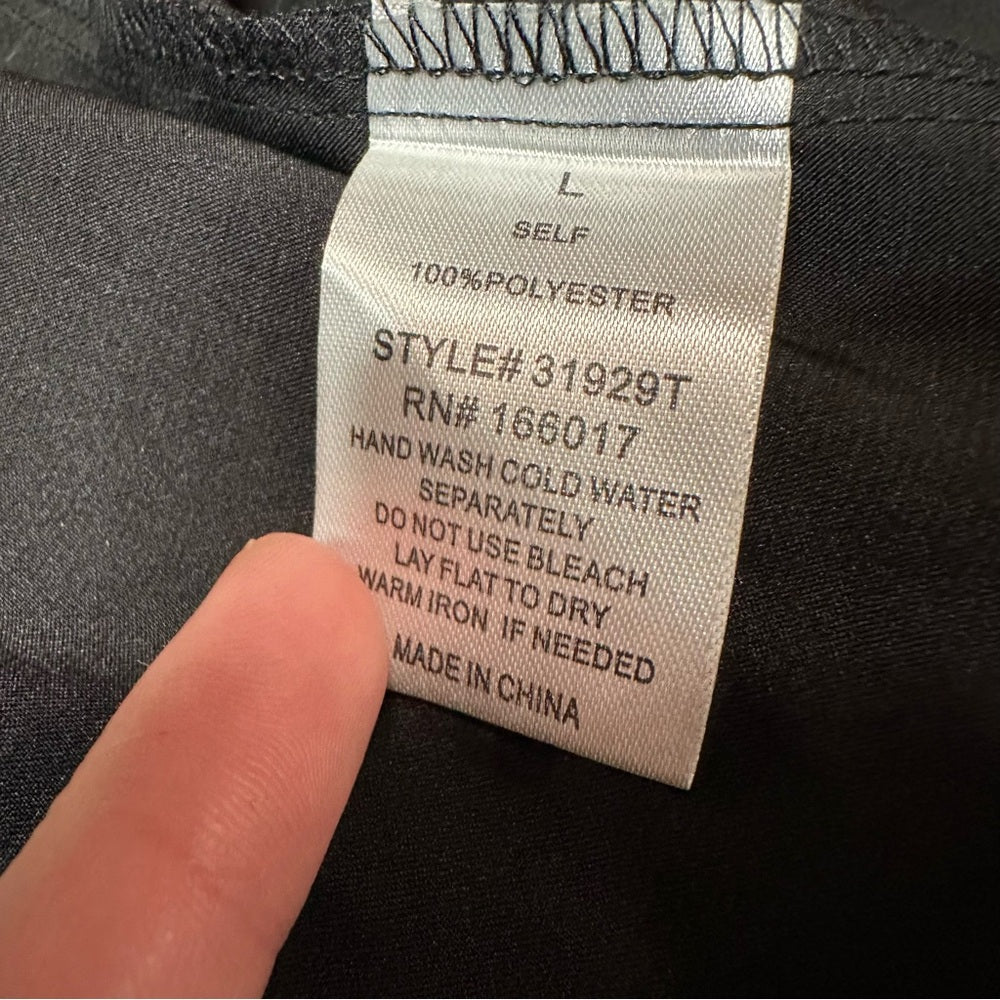 Blue B. Black Silky Fringe Detail Button Down