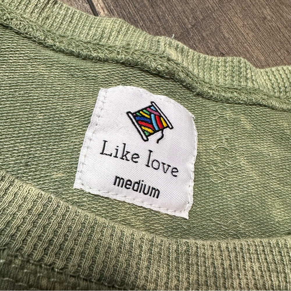 Like Love Stonewash Long Sleeve Top