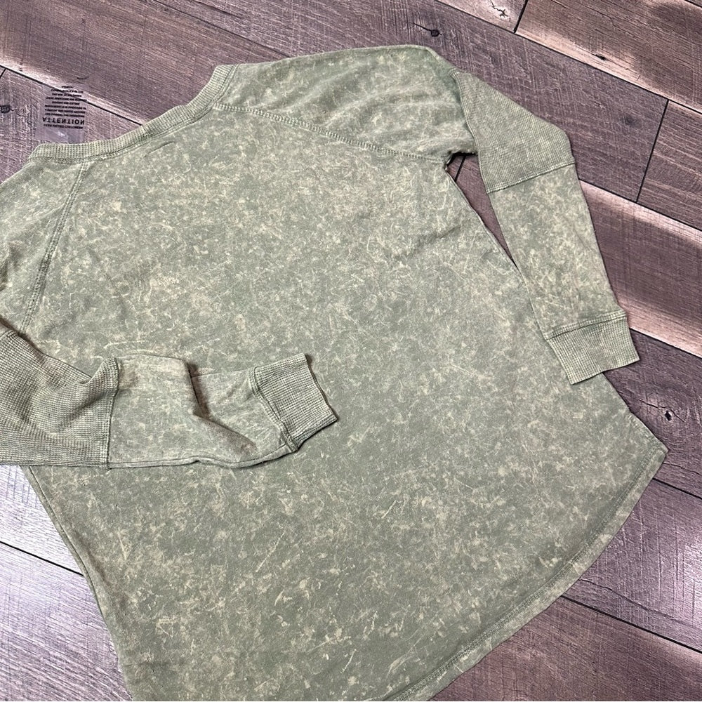 Like Love Stonewash Long Sleeve Top