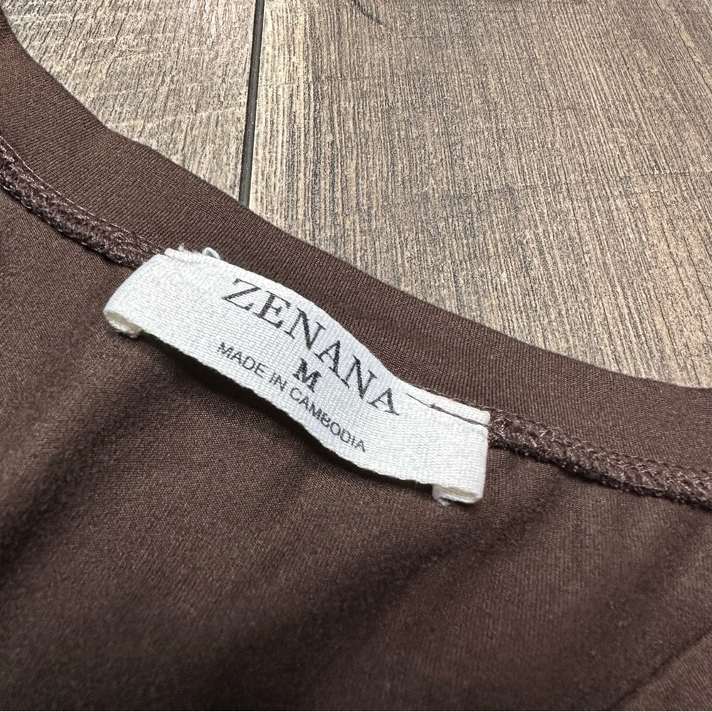 Zenana Chocolate Brown Buttery Long Sleeve