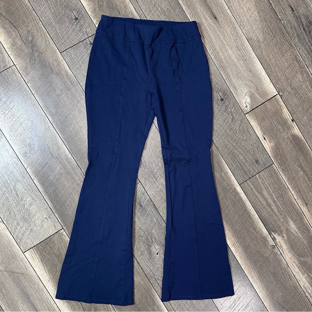 Dear Scarlett Stretchy Blue Flare Pants