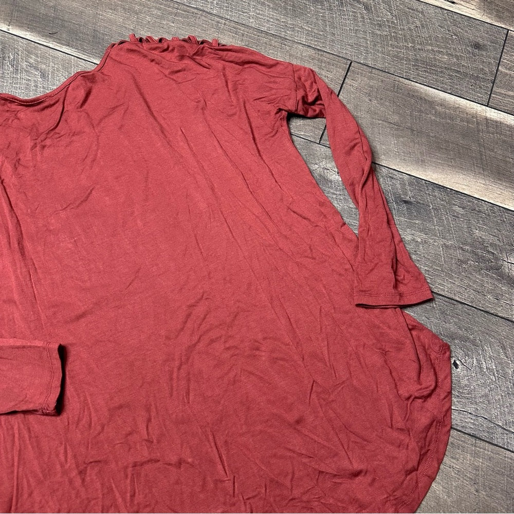 Loveriche Long Sleeve Ladder Shoulder Detail Top