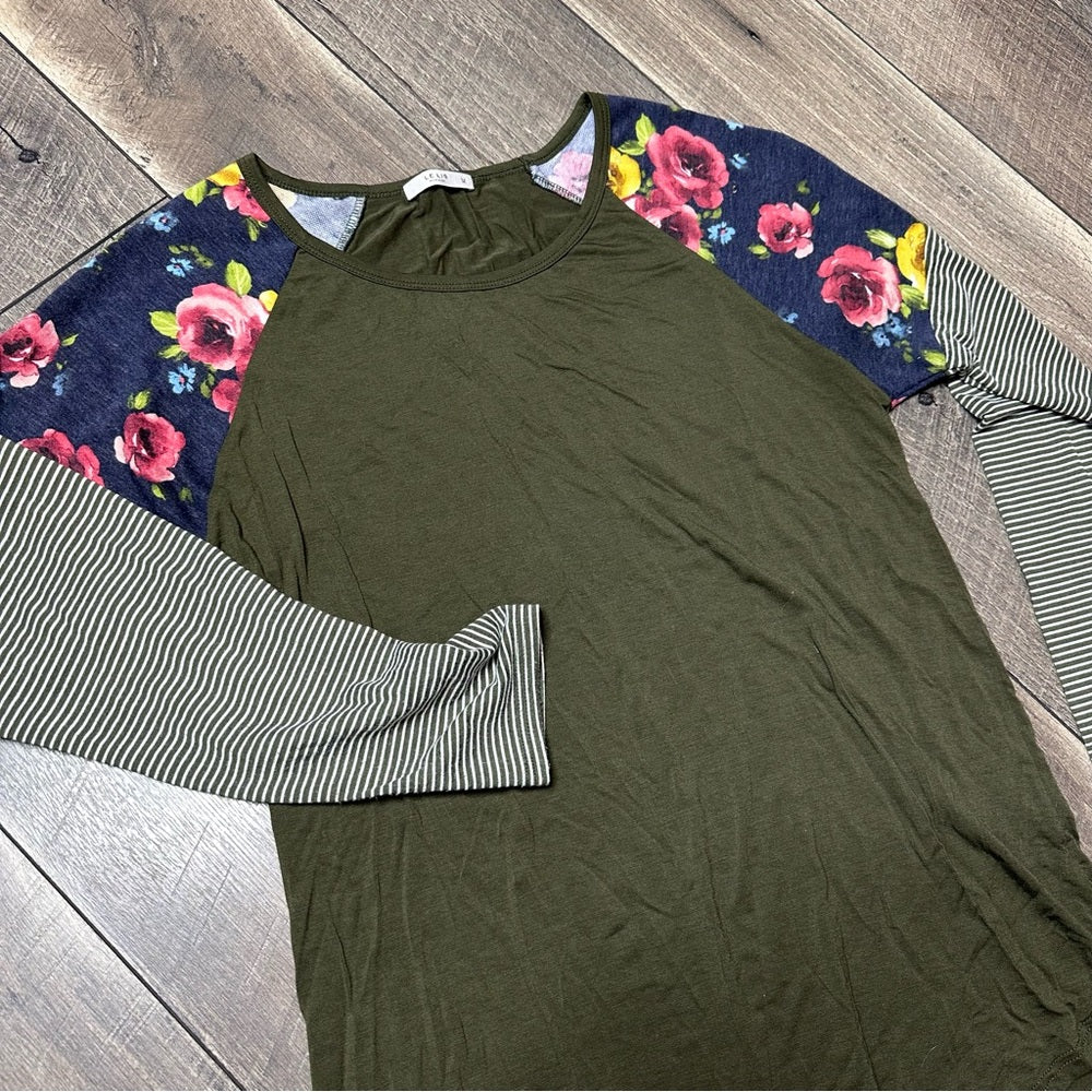 Lelis Long Sleeve Multi Pattern Top