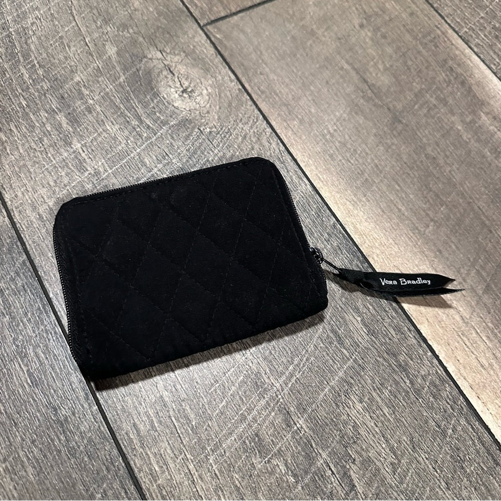Vera Bradley Black Quilted Card Wallet