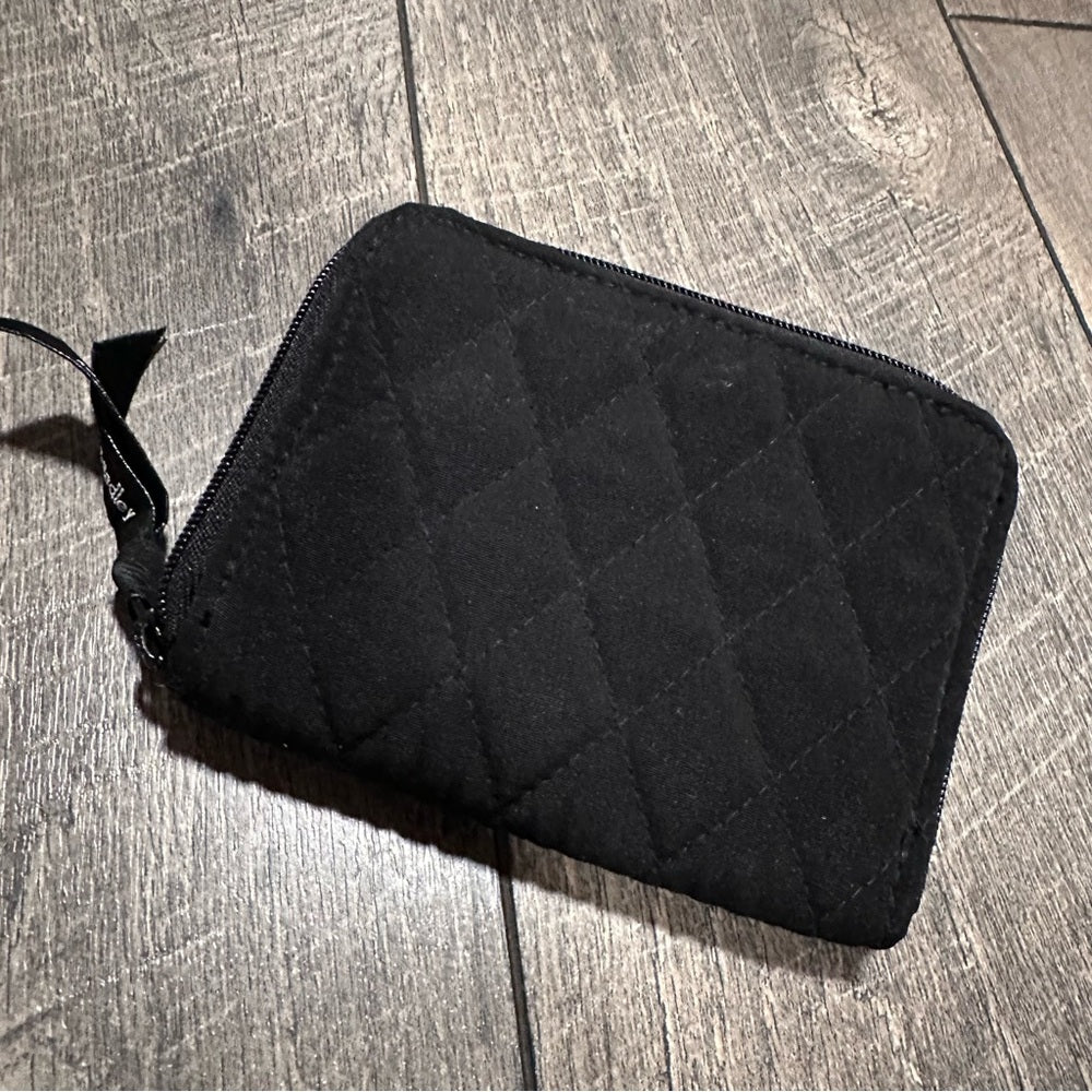 Vera Bradley Black Quilted Card Wallet