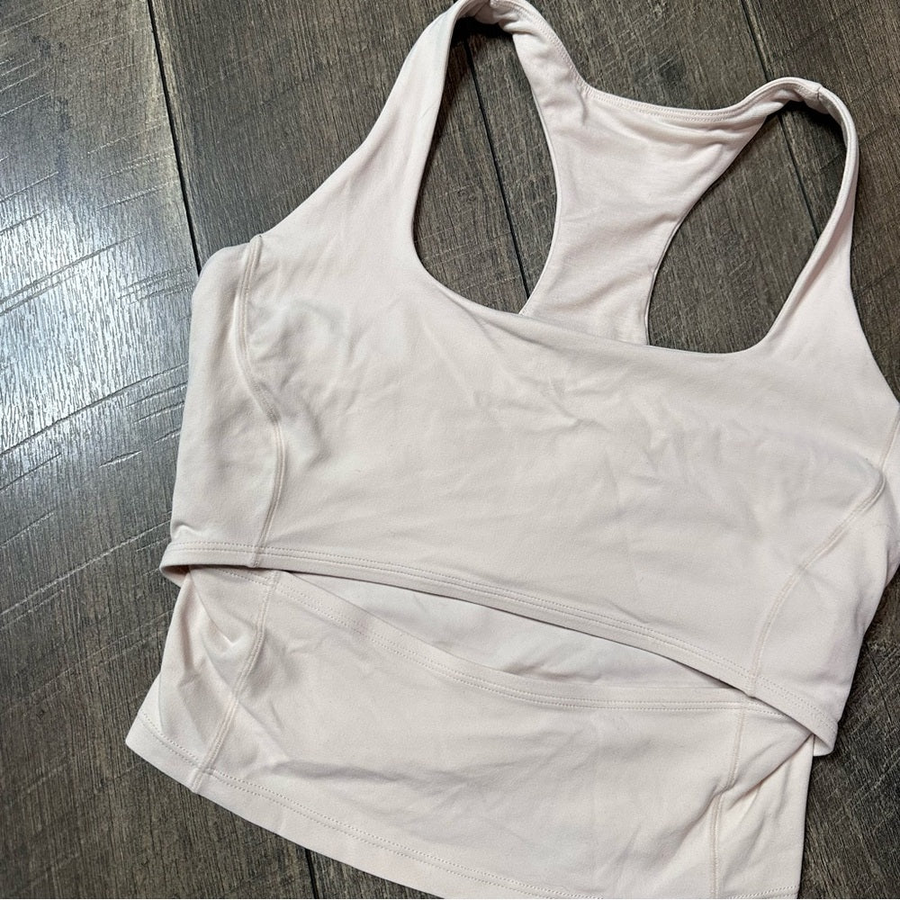 Stori Baby Pink Open Front Buttery Soft Longline Tank Top