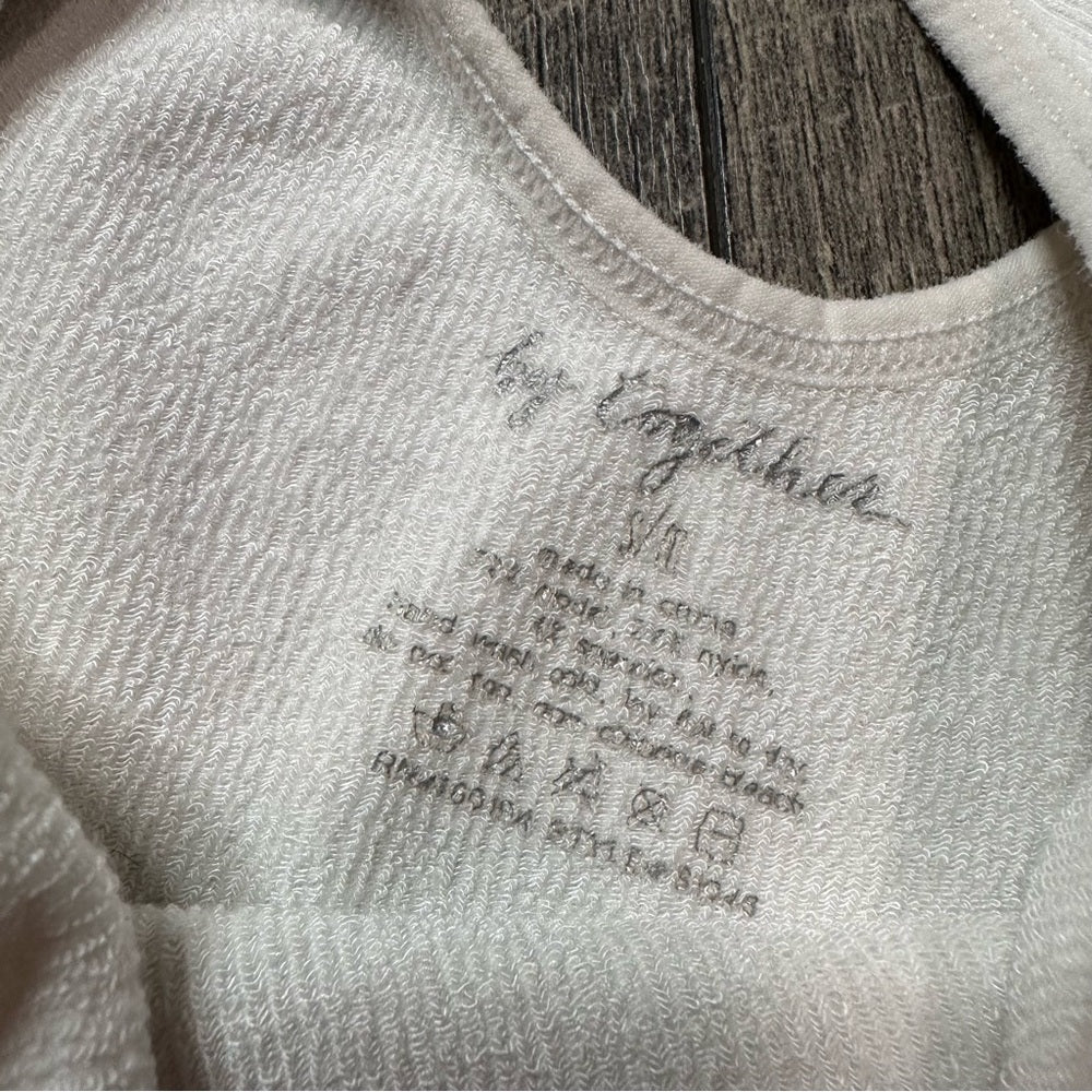 By Together White Ribbed Stretchy Tank Top