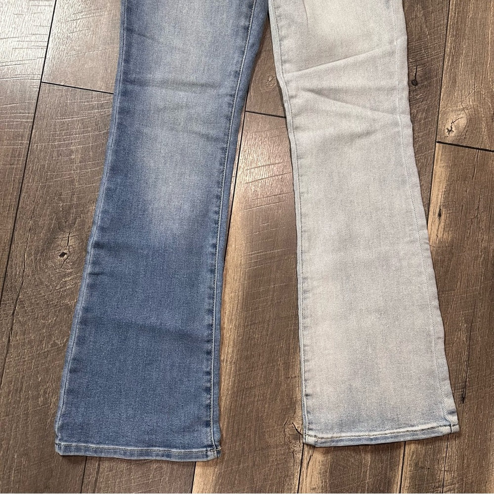 Risen Hi Rise Combo Washed Straight Leg Jeans
