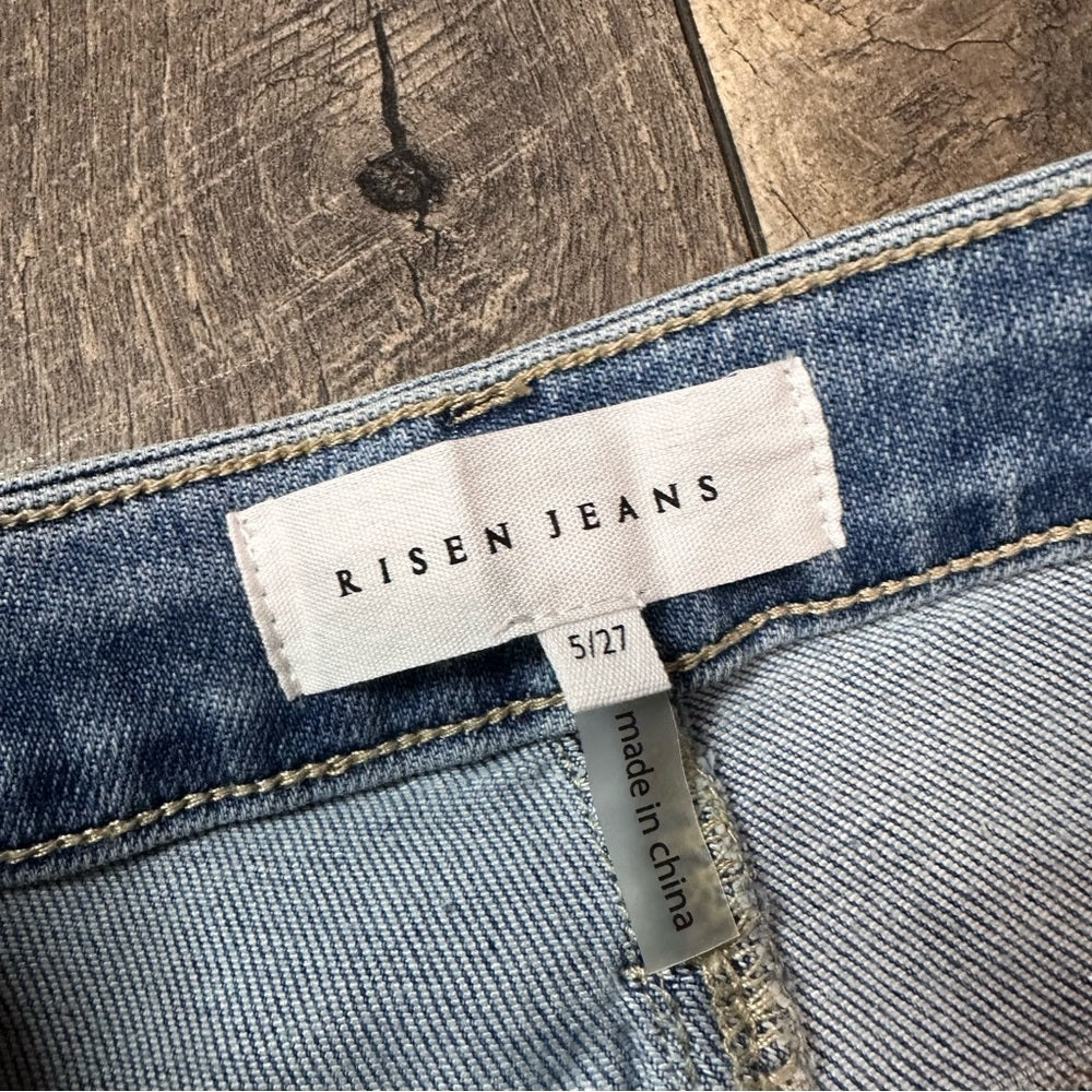 Risen Hi Rise Combo Washed Straight Leg Jeans