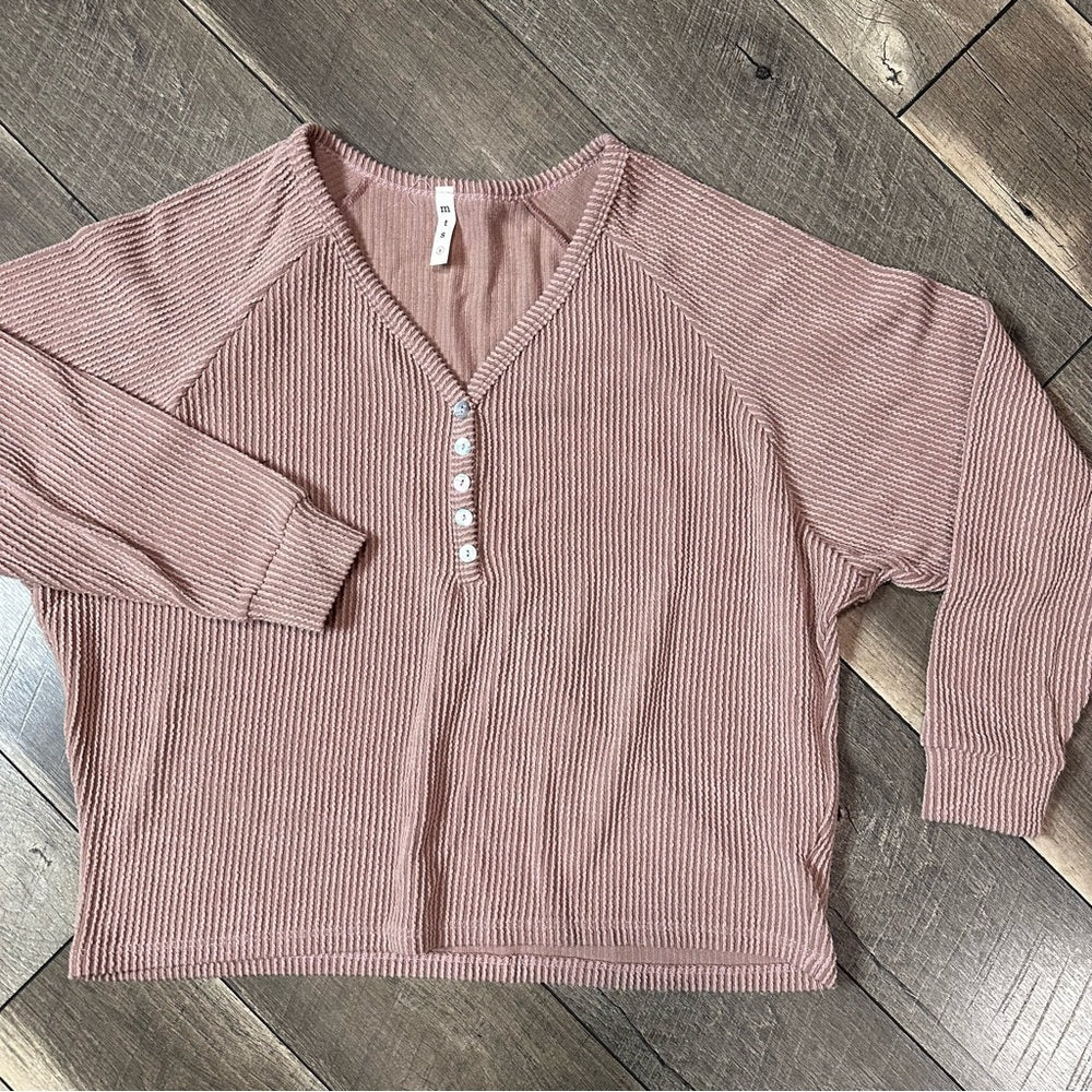 Mts 1/2 Button Long Sleeve
