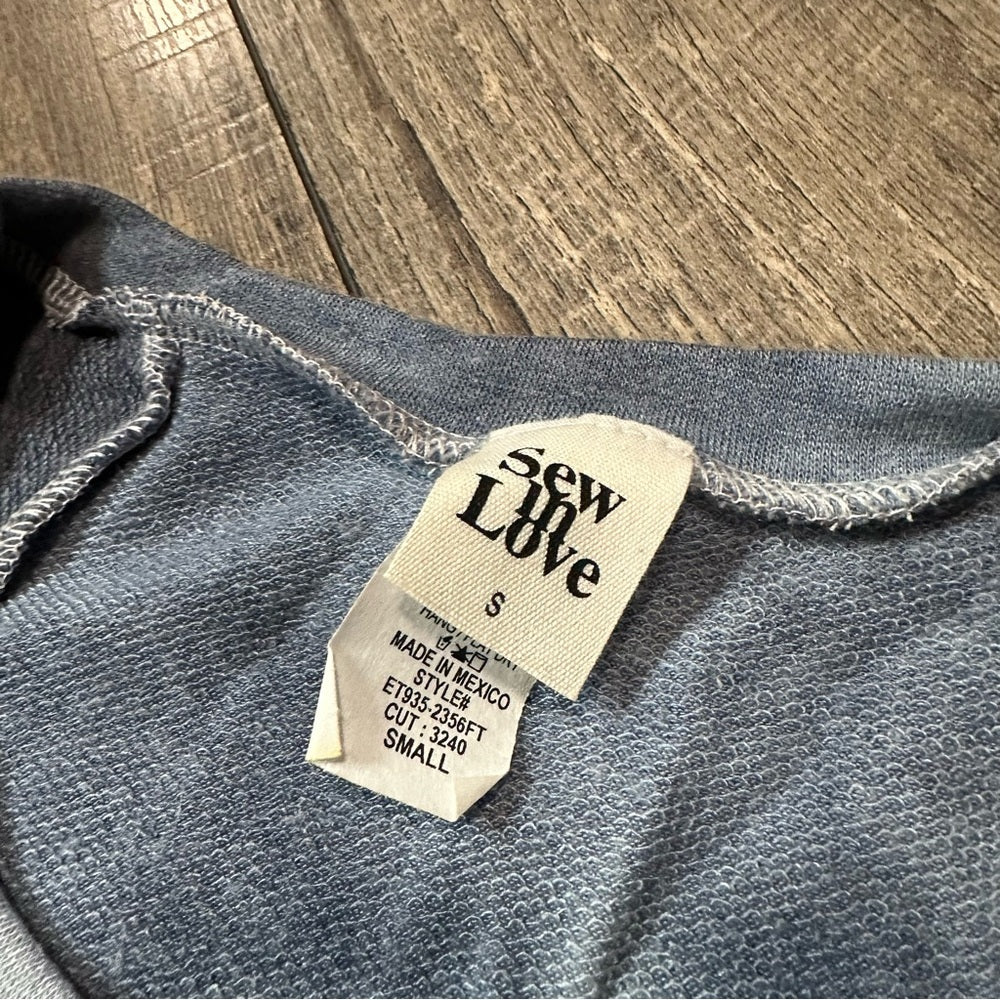 Sew in Love Blue & White Tie Dye Pullover