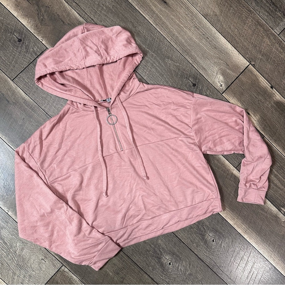 White Birch Hooded 1/2 Zip Pullover