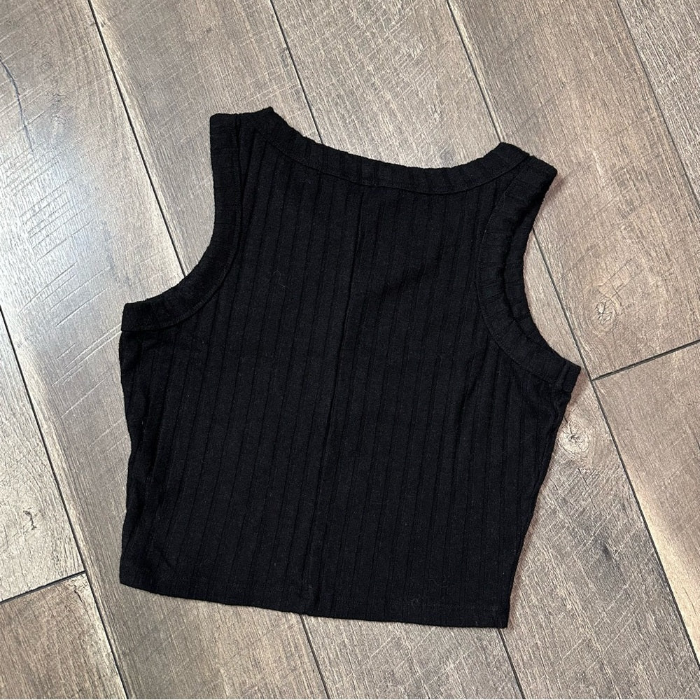Zenana Black Crop Soft & Stretchy Tank Top