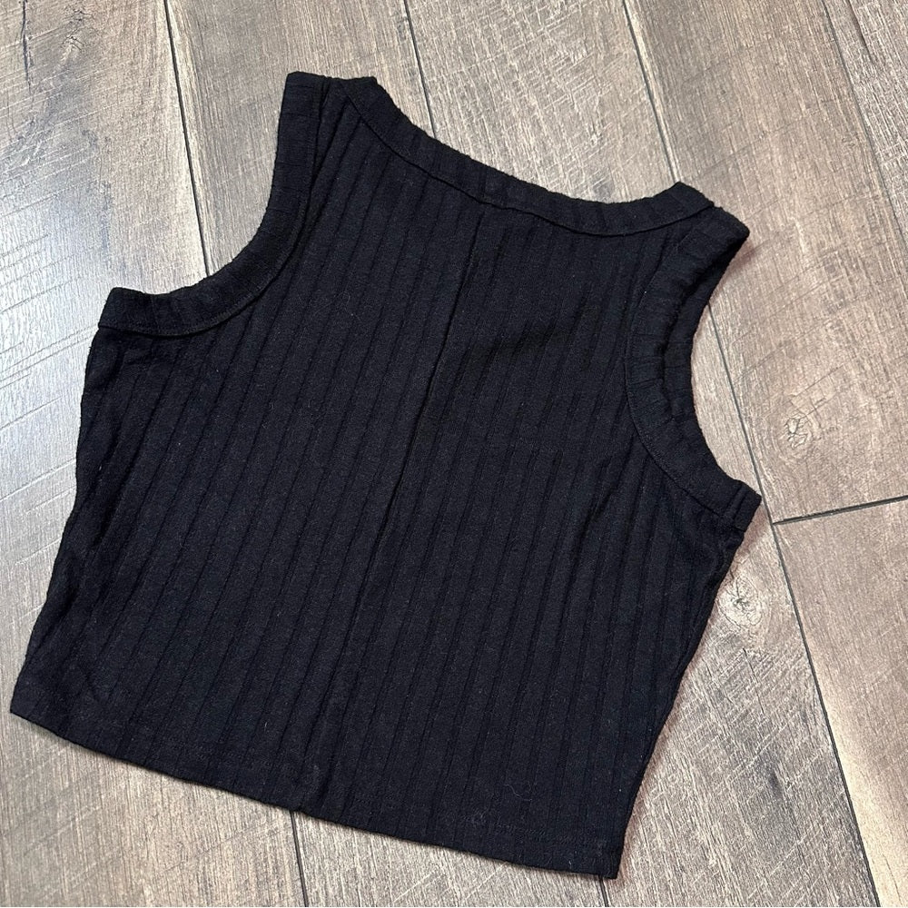 Zenana Black Crop Soft & Stretchy Tank Top