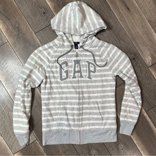 Gap Striped Hooded Zip Up