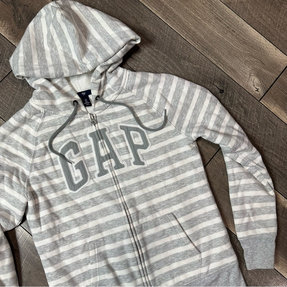 Gap Striped Hooded Zip Up