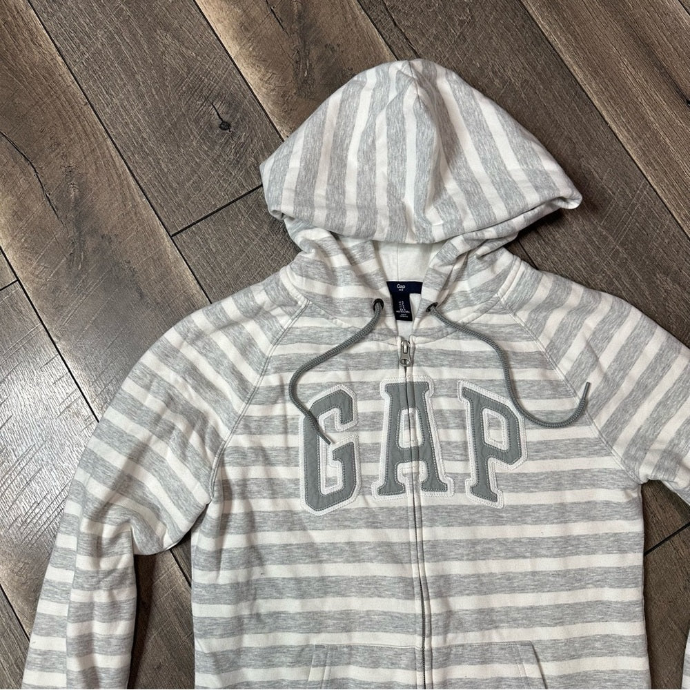 Gap Striped Hooded Zip Up