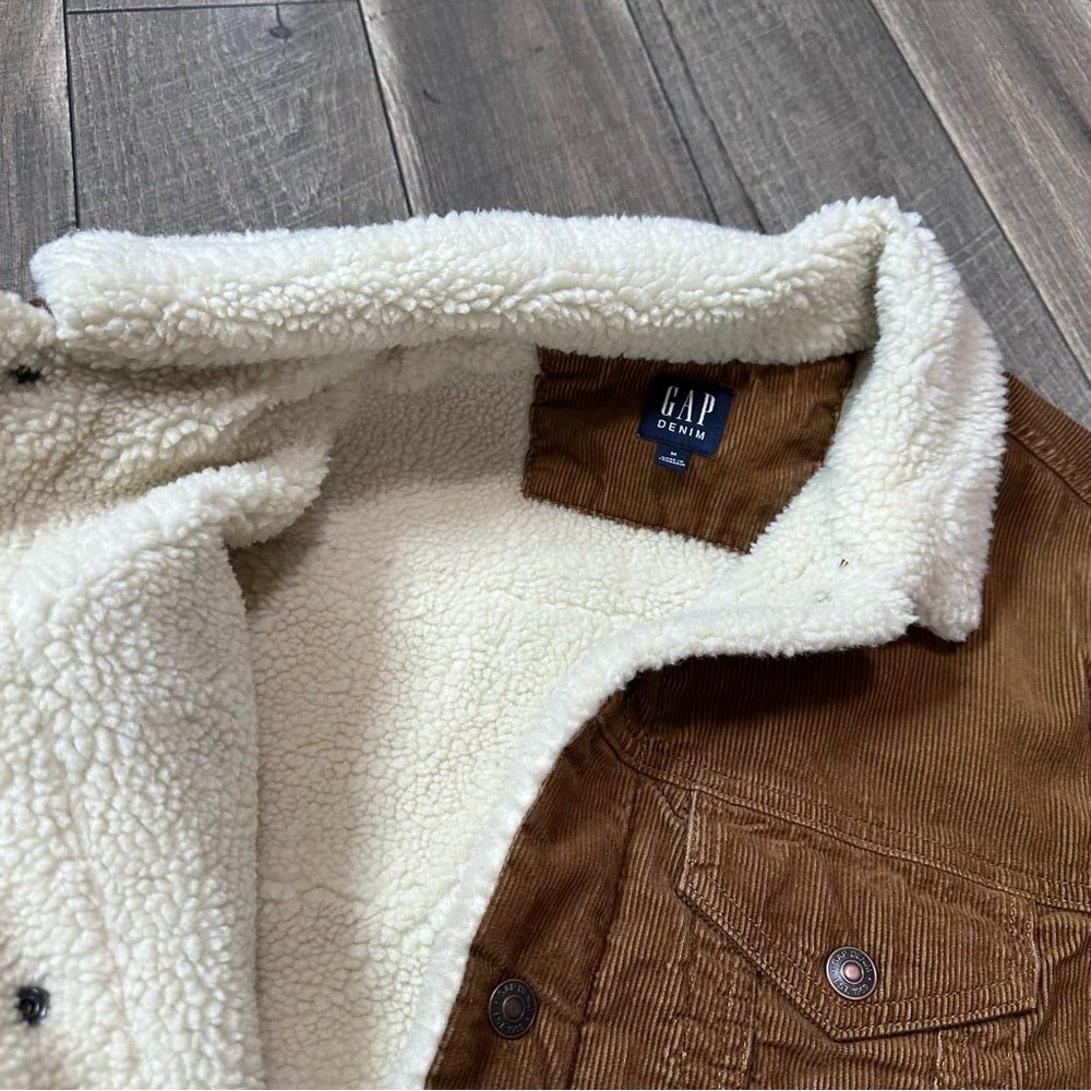 Gap Corduroy Bison Sherpa Lined Jacket